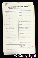 Workmen’s Compensation Act form for George Ball, aged 58, Packer at Britain Colliery