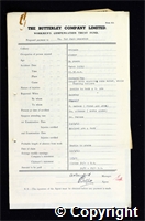 Workmen’s Compensation Act form for Jack Swanwick, aged 34, Stoker at Britain Colliery