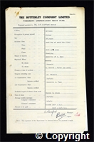Workmen’s Compensation Act form for Clifford Weston, aged 28, Filler at Britain Colliery