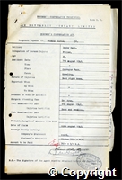 Workmen’s Compensation Act form for Thomas Buxton, aged 38, Filler at Denby Hall Colliery