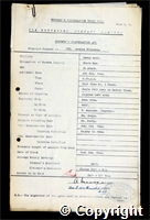 Workmen’s Compensation Act form for Archie Flinders, aged 34, Chainman at Denby Hall Colliery
