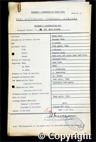 Workmen’s Compensation Act form for Eric Holmes, aged 19, Haulage Hand at Denby Hall Colliery