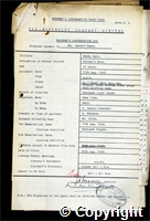 Workmen’s Compensation Act form for Gerald Homer, aged 31, Cutter's Mate at Denby Hall Colliery