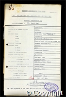 Workmen’s Compensation Act form for Harold Key, aged 22, Filler at Denby Hall Colliery