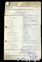 Workmen’s Compensation Act form for Hubert Allen, aged 53, Powerhouse Attendant at Hartshay Colliery