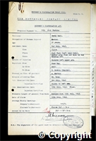 Workmen’s Compensation Act form for John H. Parkin, aged 31, Packer at Denby Hall Colliery