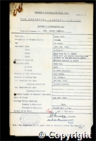Workmen’s Compensation Act form for Robert Radford, aged 33, Gummer at Denby Hall Colliery