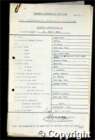 Workmen’s Compensation Act form for John William Seal, aged 35, Filler at Denby Hall Colliery