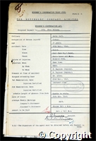 Workmen’s Compensation Act form for Fred Wilson, aged 31, Packer at Denby Hall Colliery
