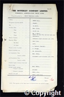 Workmen’s Compensation Act form for Oscar Tomlinson, aged 51, Ripper at Denby Hall Colliery