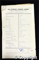 Workmen’s Compensation Act form for William H. Bradley, aged 50, Cutter at Denby Hall Colliery