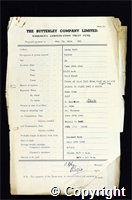 Workmen’s Compensation Act form for George Henry Gale, aged 32, Packer at Denby Hall Colliery