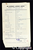Workmen’s Compensation Act form for George E. Haslam, aged 26, Filler at Denby Hall Colliery