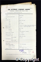 Workmen’s Compensation Act form for Melville Bacon, aged 44, Ripper at Denby Hall Colliery