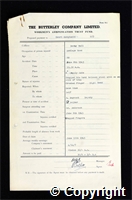 Workmen’s Compensation Act form for Henri Margiochi, aged 22, Haulage Hand at Denby Hall Colliery