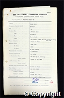 Workmen’s Compensation Act form for Reginald Baker, aged 29, Erector at Denby Hall Colliery