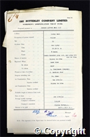 Workmen’s Compensation Act form for Joseph Alfred Ball, aged 35, Filler at Denby Hall Colliery