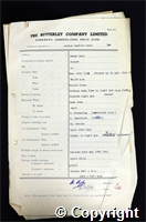 Workmen’s Compensation Act form for Arthur (Snr) Bamford, aged 62, Stoker at Denby Hall Colliery