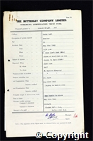 Workmen’s Compensation Act form for Lionel Wright, aged 35, Erector at Denby Hall Colliery