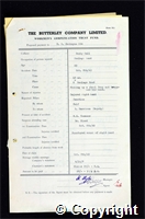 Workmen’s Compensation Act form for Hubert Raymond Cockayne, aged 25, Haulage Hand at Denby Hall Colliery