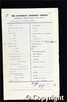 Workmen’s Compensation Act form for Howard Hitchcock, aged 45, Erector at Denby Hall Colliery