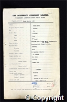 Workmen’s Compensation Act form for Frank Barlow, aged 34, Cutter at Denby Hall Colliery