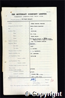 Workmen’s Compensation Act form for Bernard Millward, aged 62, Shale Shute Operator at Denby Central Washery Colliery