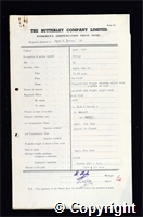 Workmen’s Compensation Act form for Thomas F. Parkin, aged 34, Filler at Denby Hall Colliery