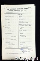 Workmen’s Compensation Act form for Fred T. Bonser, aged 47, Filler at Denby Hall Colliery