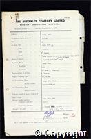 Workmen’s Compensation Act form for William H. Wheatcroft, aged 25, Filler at Denby Hall Colliery