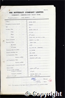 Workmen’s Compensation Act form for Fred Bednall, aged 54, Packer at Denby Hall Colliery