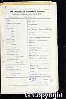 Workmen’s Compensation Act form for Frederick Maurice Blount, aged 44, Belt Repairer at Denby Hall Colliery