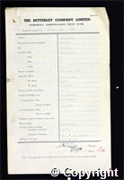 Workmen’s Compensation Act form for Stanley Pare, aged 28, Erector at New Langley Colliery