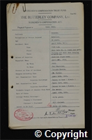 Workmen’s Compensation Act form for Henry Hill, aged 54, Dataller at Ormonde Colliery
