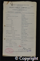 Workmen’s Compensation Act form for William Hunt, aged 55, Fitter at Ormonde Colliery