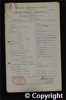Workmen’s Compensation Act form for Harry Longdon, aged 36, Conveyor Contractor at Ormonde Colliery