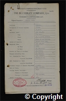 Workmen’s Compensation Act form for Maurice Brown, aged 29, Jibber at Ormonde Colliery