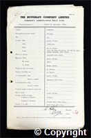 Workmen’s Compensation Act form for Archie H. Burrows, aged 45, Filler at Ormonde Colliery