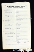 Workmen’s Compensation Act form for William H. Holmes, aged 55, Packer at Ormonde Colliery