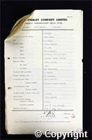 Workmen’s Compensation Act form for Cyril Beaver, aged 43, Road Layer at Ormonde Colliery
