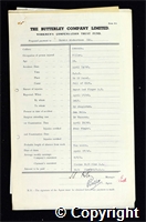 Workmen’s Compensation Act form for Harold Richardson, aged 29, Filler at Ormonde Colliery