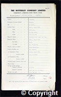 Workmen’s Compensation Act form for Beardall Martin, aged 44, Filler at Ormonde Colliery