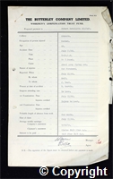 Workmen’s Compensation Act form for Hubert Ratcliffe, aged 28, Packer at Ormonde Colliery