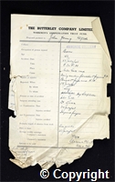 Workmen’s Compensation Act form for John Young, aged 43, Borer at Ormonde Colliery