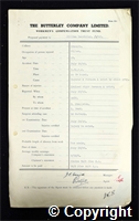 Workmen’s Compensation Act form for William Beardsley, aged 29, Filler at Ormonde Colliery
