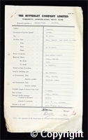 Workmen’s Compensation Act form for Sydney Hogg, aged 59, Packer at Ormonde Colliery