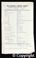 Workmen’s Compensation Act form for Wilfred Hogg, aged 48, Banksman at Ormonde Colliery
