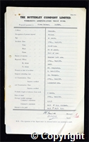 Workmen’s Compensation Act form for Hiram Holmes, aged 42, Filler at Ormonde Colliery