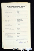 Workmen’s Compensation Act form for Fred Geeson, aged 32, Filler at Ormonde Colliery