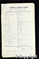 Workmen’s Compensation Act form for Clarence Hutsby, aged 37, Belt Fitter at Ormonde Colliery